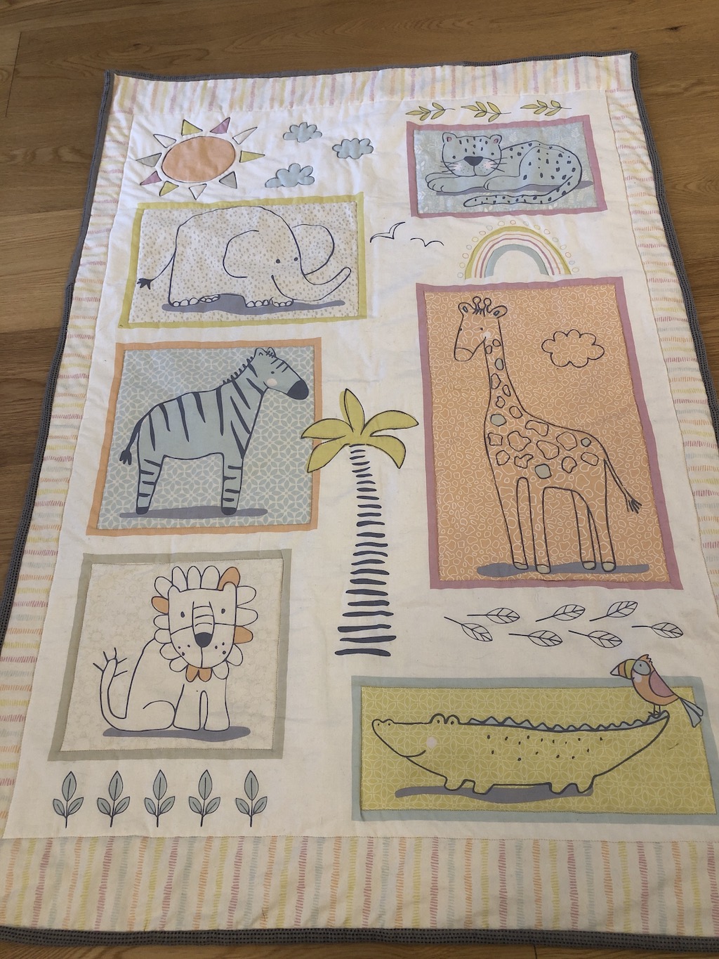 Rainbow safari quilt